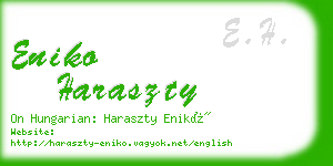 eniko haraszty business card